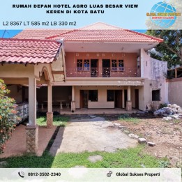 Rumah Besar Halaman Luas Sejuk Asri Area Bisnis Depan Hotel Agro Batu