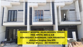 Rumah Dekat Amesta Living Furnished Model Split Level di Modern Tengah Sura