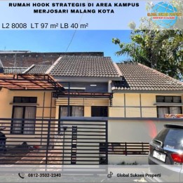 Rumah Hook Strategis Di Merjosari Malang Area Kosan Dan Kampus