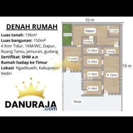 Rumah Kediri Kabupaten -196m²- Ngadiluwih