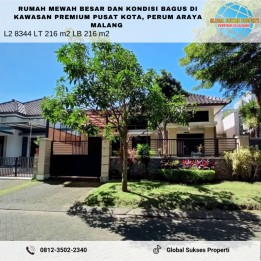 Rumah Mewah Besar Nego Kawasan Premium Araya Pusat Kota Malang