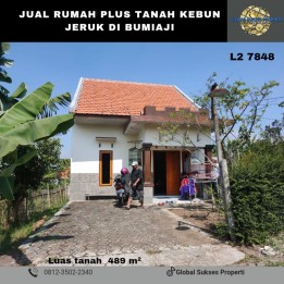 Rumah Nyaman Siap Huni Beserta Kebun Jeruk Lokasi Bumiaji Batu