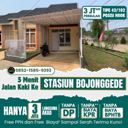 Rumah Selangkah Dari St. Bojonggede Prima Bojong Estate Tanpa DFp Cukup 3Jt