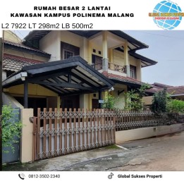 Rumah Siap Huni 2 Lantai Luas Strategis di Lowokwaru Malang