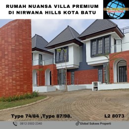 Rumah Villa Premium Strategis di Nirwana Hills Kota Batu