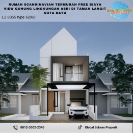 Rumah Villa Scandinavian Murah Strategis di Taman Langit Kota Batu