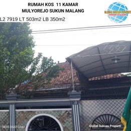 Rumah kos 11 kamar di sukun kota malang