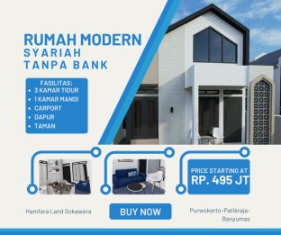 Rumah modern syariah tanpa bank