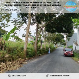 Tanah Pinggir Jalan Cocok Sekali Untuk Vila Passive Income Kota Batu