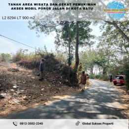 Tanah Poros Jalan Aspal Potensial Untuk Usaha di Kota Batu