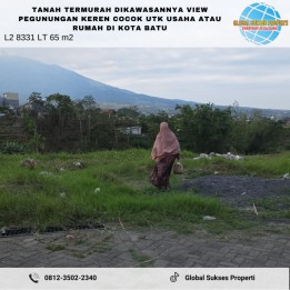 Tanah View Gunung Dan Citylight Cocok Utk Bangun Villa Kota Batu