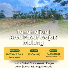 Tanah dijual di malang Wajak