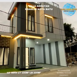 Villa 3 Lantai Semi Furnished Strategis di Villa Arrayan Kota Batu