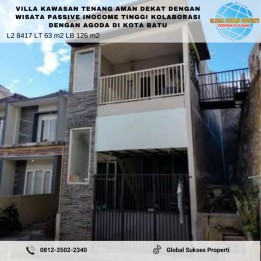 Villa Mewah Aman Income Bersih Tinggi Kawasan Wisata BNS Kota Batu