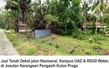 jual tanah di karangsari pengasih kulon progo dekat rsud wates